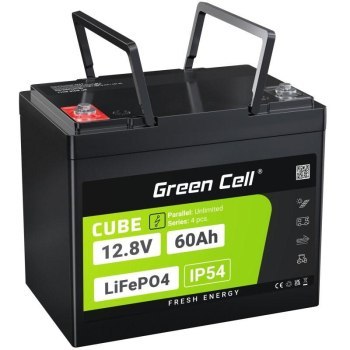 GREEN CELL AKUMULATOR LIFEPO4 CUBE 60AH 12V/12.8V 768WH LFPGC12V60AH GREEN CELL AKUMULATOR LIFEPO4 CUBE 60AH 12V/12.8V 768WH LFPGC12V60AH