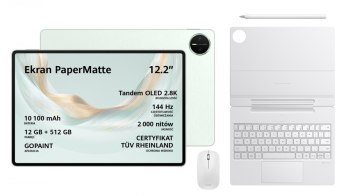 Tablet Huawei MatePad Pro 2025 12,2'' 12/512GB PaperMatte zielony + klawiatura + rysik + myszka Tablet Huawei MatePad Pro 2025 12,2'' 12/512GB PaperMatte zielony + klawiatura + rysik + myszka
