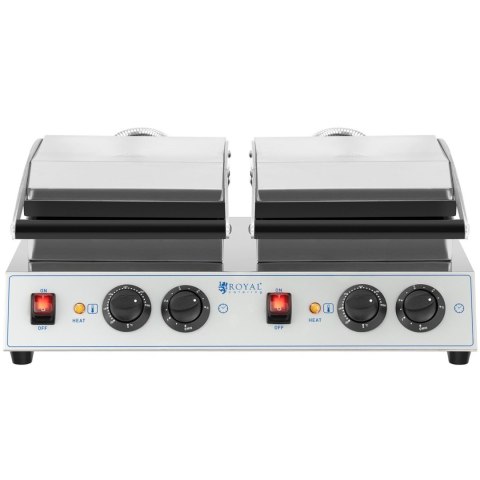 Gofrownica prostokątna podwójna na 4 gofry belgijskie 2 x 1500 W Gofrownica prostokątna podwójna na 4 gofry belgijskie 2 x 1500 W