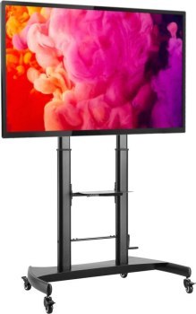 Uchwyt - Techly 107111 Mobilny stojak do telewizora LED/LCD/tablicy interaktywnej, 60-100'', 100kg, 2 półki Uchwyt - Techly 107111 Mobilny stojak do telewizora LED/LCD/tablicy interaktywnej, 60-100'', 100kg, 2 półki