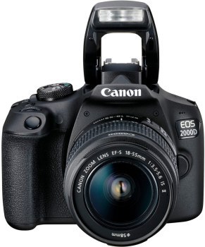 Aparat fotograficzny - Canon EOS 2000D + obiektyw EF-S 18-55mm IS II + LP-E10 Aparat fotograficzny - Canon EOS 2000D + obiektyw EF-S 18-55mm IS II + LP-E10