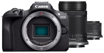 Aparat fotograficzny - Canon EOS R100 + obiektyw RF-S 18-45mm IS STM + obiektyw RF-S 55-210mm IS STM Aparat fotograficzny - Canon EOS R100 + obiektyw RF-S 18-45mm IS STM + obiektyw RF-S 55-210mm IS STM