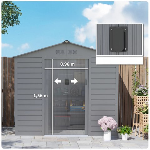 Domek Ogrodowy 213 x 131 x 192 cm Szary 2,43 m² PAKO 84H-352V00SR Domek Ogrodowy 213 x 131 x 192 cm Szary 2,43 m² PAKO 84H-352V00SR