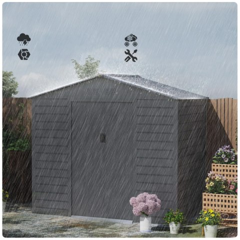 Domek Ogrodowy 213 x 131 x 192 cm Szary 2,43 m² PAKO 84H-352V00SR Domek Ogrodowy 213 x 131 x 192 cm Szary 2,43 m² PAKO 84H-352V00SR