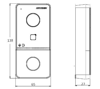 Zestaw wideodomofonowy Hikvision DS-KIS603-P(C) Zestaw wideodomofonowy Hikvision DS-KIS603-P(C)