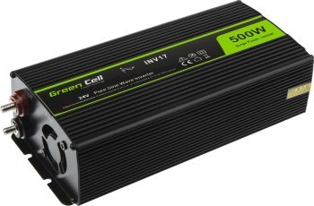 Green Cell 24V na 230V Czysta sinusoida 500W Green Cell 24V na 230V Czysta sinusoida 500W