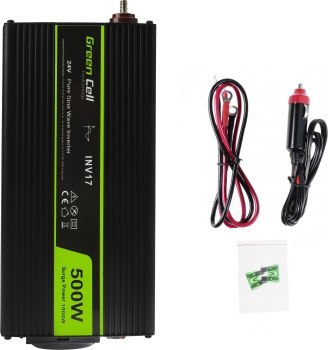 Green Cell 24V na 230V Czysta sinusoida 500W Green Cell 24V na 230V Czysta sinusoida 500W
