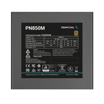Zasilacz DeepCool PN850M 80+Gold (Modular Cable) EU PLUG ATX 3.1 (R-PN850M-FC0B-EU) Zasilacz DeepCool PN850M 80+Gold (Modular Cable) EU PLUG ATX 3.1 (R-PN850M-FC0B-EU)