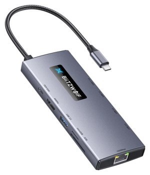Replikator - Blitzwolf 10w1 HUB BW-NEW TH8 | USB 3.0 x3 | USB-C x2 | PD 100W | HDMI | RJ45 Replikator - Blitzwolf 10w1 HUB BW-NEW TH8 | USB 3.0 x3 | USB-C x2 | PD 100W | HDMI | RJ45