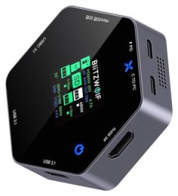 Replikator - Blitzwolf BW-TH16 8w1 USB 100W LCD Smart Display | USB-C x1 | USB 3.1 x2 | PD 100W | HDMI