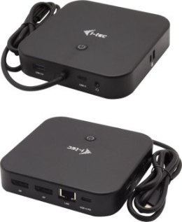 Replikator - i-tec USB-C Dual Display Docking Station 2x DP LAN AUDIO Power Delivery 100 W - Stacja dokująca