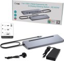 Replikator - i-tec USB-C Metal Ergonomic 4K 3x Display 2x DP 1x HDMI LAN Audio Power Delivery 100 W + i-tec Universal Charger 10