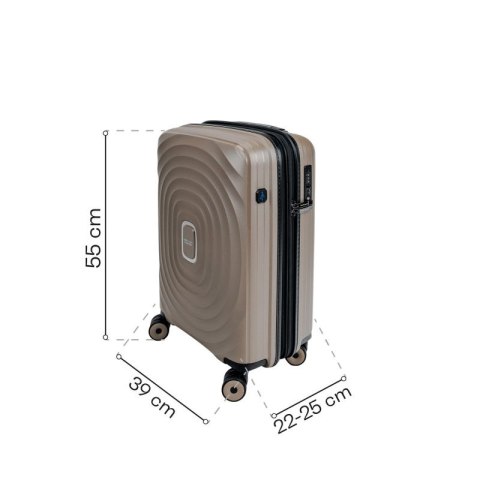 Walizka kabinowa SwissBags Echo 55 cm 17782 szampański Walizka kabinowa SwissBags Echo 55 cm 17782 szampański