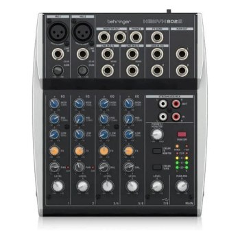 Behringer 802S - 8-kanałowy kompaktowy mikser analogowy z interfejsem USB zaprojektowany specjalnie do obsługi podcastów streamo Behringer 802S - 8-kanałowy kompaktowy mikser analogowy z interfejsem USB zaprojektowany specjalnie do obsługi podcastów streamo