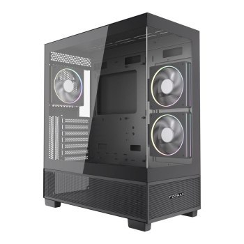 GEMBIRD OBUDOWA FORNAX X550 AQUARIUM MIDI-TOWER (2X USB 3.1 1X USB TYPE-C) 3X FAN CZARNA GEMBIRD OBUDOWA FORNAX X550 AQUARIUM MIDI-TOWER (2X USB 3.1 1X USB TYPE-C) 3X FAN CZARNA