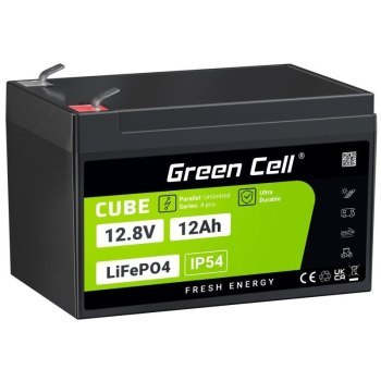 GREEN CELL AKUMULATOR LIFEPO4 CUBE 12AH 12V/12.8V 153.6WH LFPGC12V12AH GREEN CELL AKUMULATOR LIFEPO4 CUBE 12AH 12V/12.8V 153.6WH LFPGC12V12AH