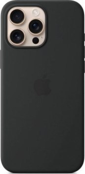 Apple iPhone 16 Pro Max Silicone Case with MagSafe black Apple iPhone 16 Pro Max Silicone Case with MagSafe black