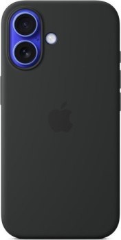Apple iPhone 16 Silicone Case with MagSafe black Apple iPhone 16 Silicone Case with MagSafe black