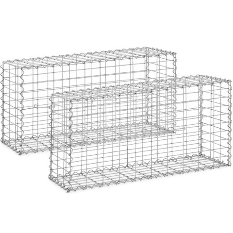 Kosz gabionowy ze stali galwanizowanej 102 x 32 x 51 cm - 2 szt. Kosz gabionowy ze stali galwanizowanej 102 x 32 x 51 cm - 2 szt.