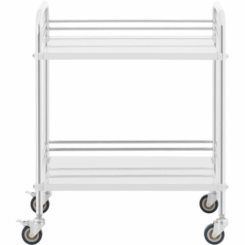Wózek laboratoryjny zabiegowy kosmetyczny ze stali 2 półki 73 x 44 x 86 cm 20 kg Wózek laboratoryjny zabiegowy kosmetyczny ze stali 2 półki 73 x 44 x 86 cm 20 kg