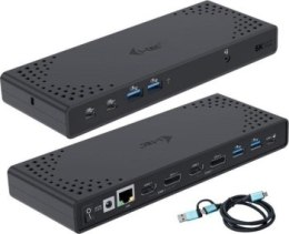 Replikator - i-tec USB 3.0 / USB-C 2x 4K 1x 5K Dual Display Gen.2 2x DP 2x HDMI LAN Audio Power Delivery 100W