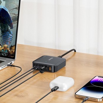 Unitek Ładowarka biurkowa GaN 100W 2xUSB-A 2xUSB-C Unitek Ładowarka biurkowa GaN 100W 2xUSB-A 2xUSB-C