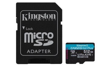 KINGSTON microSDXC Canvas Go Plus 512GB + Adapter KINGSTON microSDXC Canvas Go Plus 512GB + Adapter