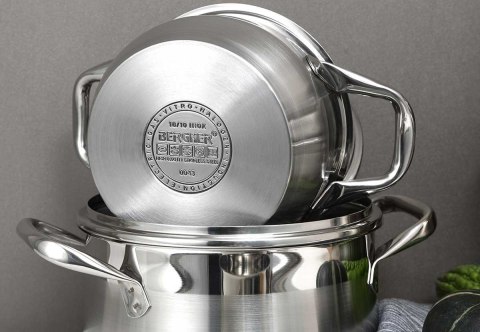 ZESTAW GARNKÓW STALOWYCH 8 ELEM. GOURMET LINE BG-6523 ZESTAW GARNKÓW STALOWYCH 8 ELEM. GOURMET LINE BG-6523