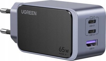 Ugreen Nexode Air 65W, USB + 2x USB-C szara Ugreen Nexode Air 65W, USB + 2x USB-C szara