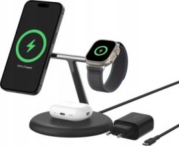 Belkin BOOST CHARGE PRO MagSafe ładowarka indukcyjna 3w1 iPhone Apple Watch i Airpods czarna