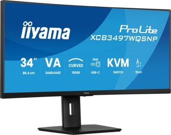 Iiyama XCB3497WQSNP-B1 - 34'' | VA | UWQHD | 0.4ms | 120Hz | KVM Iiyama XCB3497WQSNP-B1 - 34'' | VA | UWQHD | 0.4ms | 120Hz | KVM