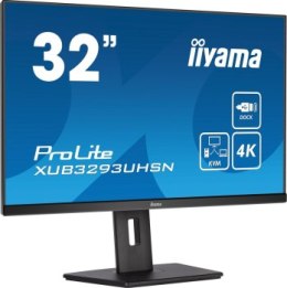 Monitor iiyama XUB3293UHSN-B5- 31.5'' | IPS | 4K | DisplayPort, HDMI, USB-C | Głośniki 2 x 3 W | obrót, pochył, wysokość | VESA 