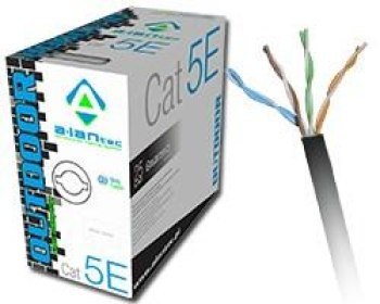 Kabel sieciowy A-LAN drut zewnętrzny suchy 100% miedź KIU5OUTS305 (UTP; 305m; kat. 5e; kolor czarny) Kabel sieciowy A-LAN drut zewnętrzny suchy 100% miedź KIU5OUTS305 (UTP; 305m; kat. 5e; kolor czarny)