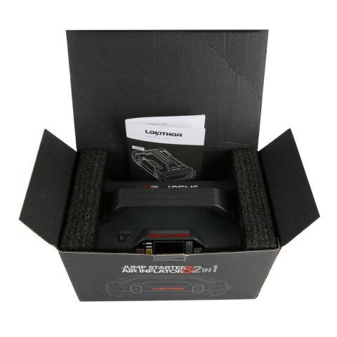 Urządzenie 4 w 1: Jump Starter / Rozrusznik / Booster 2000A + Powerbank 20000mAh + Kompresor + Latarka Lokithor JA301 Lokithor Urządzenie 4 w 1: Jump Starter / Rozrusznik / Booster 2000A + Powerbank 20000mAh + Kompresor + Latarka Lokithor JA301 Lokithor