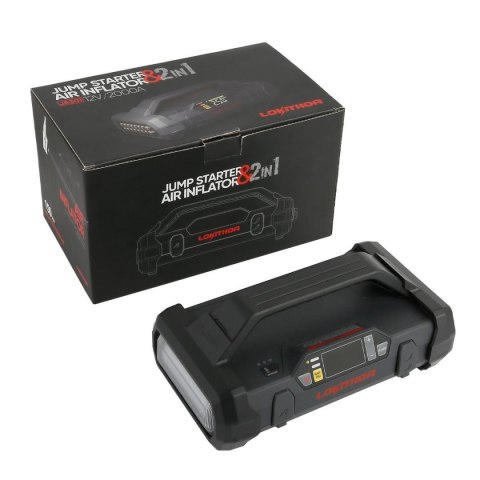 Urządzenie 4 w 1: Jump Starter / Rozrusznik / Booster 2000A + Powerbank 20000mAh + Kompresor + Latarka Lokithor JA301 Lokithor Urządzenie 4 w 1: Jump Starter / Rozrusznik / Booster 2000A + Powerbank 20000mAh + Kompresor + Latarka Lokithor JA301 Lokithor