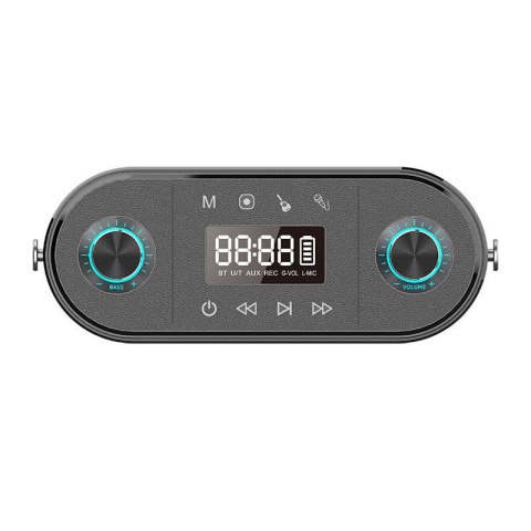 Głośnik bezprzewodowy Bluetooth W-KING H10 S 80W + mikrofon (czarny) W-KING Głośnik bezprzewodowy Bluetooth W-KING H10 S 80W + mikrofon (czarny) W-KING