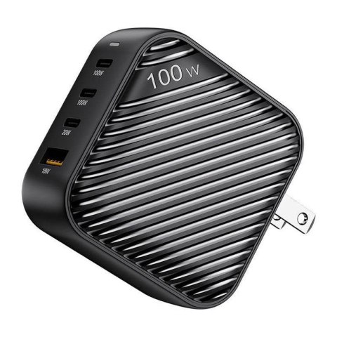 Ładowarka sieciowa INVZI GanHub 3x USB-C + USB, 100W, EU/UK/AU/US (czarna) INVZI Ładowarka sieciowa INVZI GanHub 3x USB-C + USB, 100W, EU/UK/AU/US (czarna) INVZI