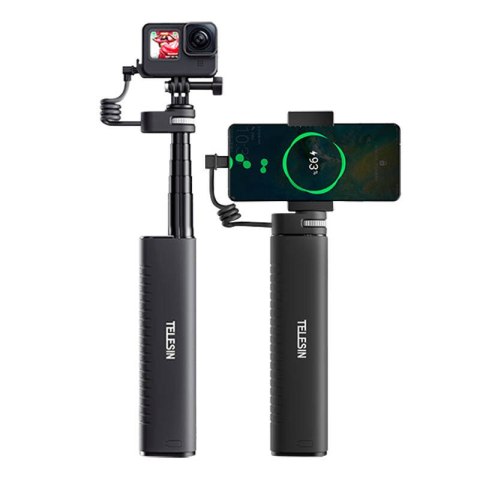 Selfie-stick z powerbankiem USB-C Telesin dla kamer sportowych / smartphone TE-CSS-001 Telesin Selfie-stick z powerbankiem USB-C Telesin dla kamer sportowych / smartphone TE-CSS-001 Telesin