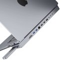 Stacja dokująca / Hub USB-C do MacBook Pro 13" / 14" INVZI MagHub 12w2 z kieszenią SSD (szara) INVZI