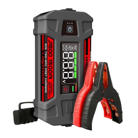 Urządzenie 3 w 1: Jump Starter / Rozrusznik / Booster 1000A + Powerbank 12000mAh + Latarka Lokithor J1500, pracuje w -20°C Lokithor