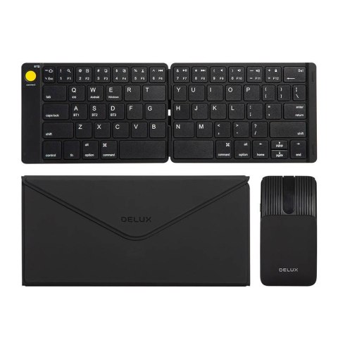 Zestaw składana klawiatura bezprzewodowa Delux KF10 i mysz MF10PR Delux Zestaw składana klawiatura bezprzewodowa Delux KF10 i mysz MF10PR Delux
