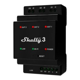 3-kanałowy przekaźnik na szynę DIN Shelly Pro 3 WIFI Shelly