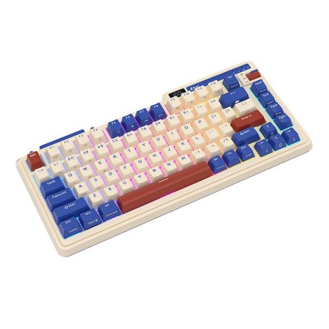 Bezprzewodowa klawiatura mechaniczna Royal Kludge KZZI K75 pro RGB, Moment Switch (retro-niebieska) Royal Kludge Bezprzewodowa klawiatura mechaniczna Royal Kludge KZZI K75 pro RGB, Moment Switch (retro-niebieska) Royal Kludge