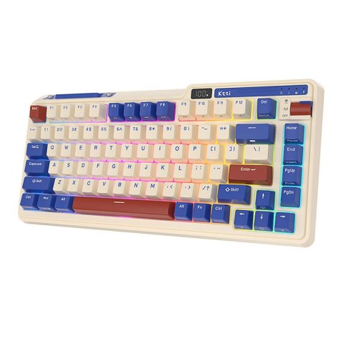 Bezprzewodowa klawiatura mechaniczna Royal Kludge KZZI K75 pro RGB, Moment Switch (retro-niebieska) Royal Kludge Bezprzewodowa klawiatura mechaniczna Royal Kludge KZZI K75 pro RGB, Moment Switch (retro-niebieska) Royal Kludge