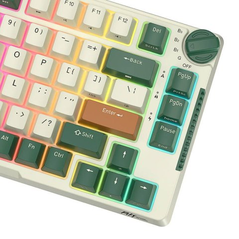 Bezprzewodowa klawiatura mechaniczna Royal Kludge RKH81 RGB, Sky cyan switch (zielona) Royal Kludge Bezprzewodowa klawiatura mechaniczna Royal Kludge RKH81 RGB, Sky cyan switch (zielona) Royal Kludge