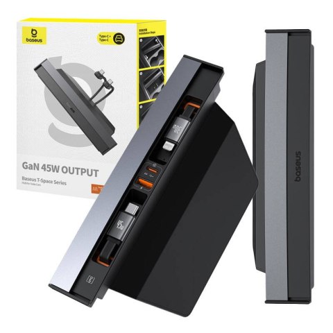 Hub Baseus T-Space z kablem USB-C do Lightning dla Tesla (czarny) Baseus Hub Baseus T-Space z kablem USB-C do Lightning dla Tesla (czarny) Baseus