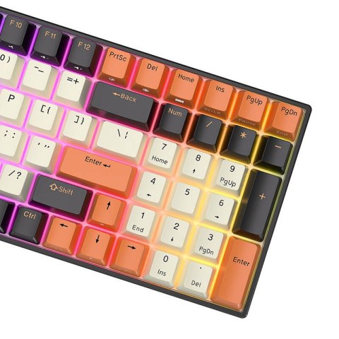 Klawiatura mechaniczna Royal Kludge RK100 RGB, brown switch (czarno-pomarańczowa) Royal Kludge Klawiatura mechaniczna Royal Kludge RK100 RGB, brown switch (czarno-pomarańczowa) Royal Kludge