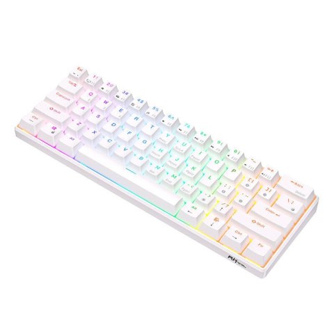 Klawiatura mechaniczna Royal Kludge RK61 RGB, red switch (biała) Royal Kludge Klawiatura mechaniczna Royal Kludge RK61 RGB, red switch (biała) Royal Kludge