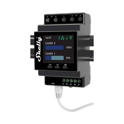 Podwójny sterownik na szynę DIN z pomiarem mocy Shelly Pro Dual Cover PM WIFI Shelly Podwójny sterownik na szynę DIN z pomiarem mocy Shelly Pro Dual Cover PM WIFI Shelly