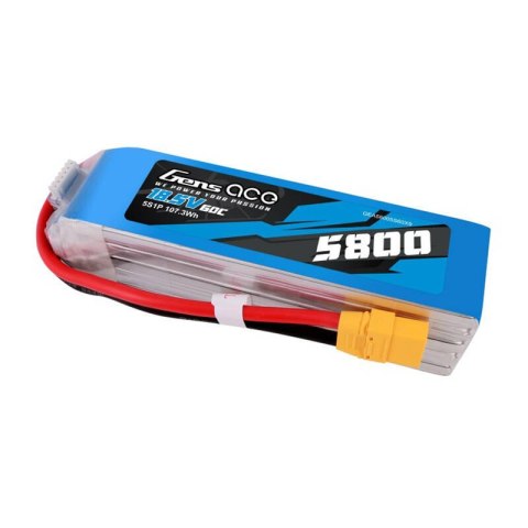 Akumulator Gens ace 5800mAh 60C 18.5V 5S1P Lipo z konektorem XT90 plug Gens ace Akumulator Gens ace 5800mAh 60C 18.5V 5S1P Lipo z konektorem XT90 plug Gens ace